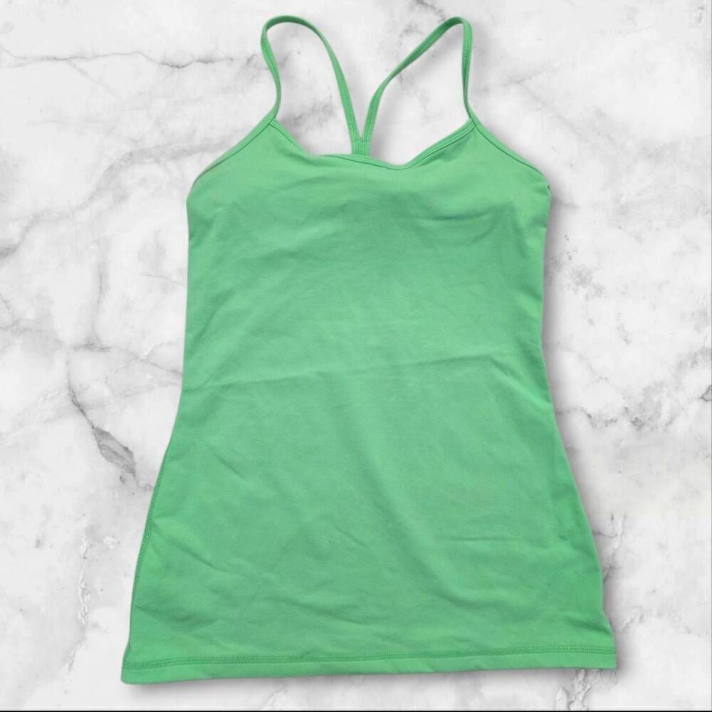 Lululemon Size 6 Power Y Tank Bright Green